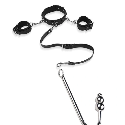 Hook 5334 Cuffs and Beaded Elegant Anal with Collar 0812